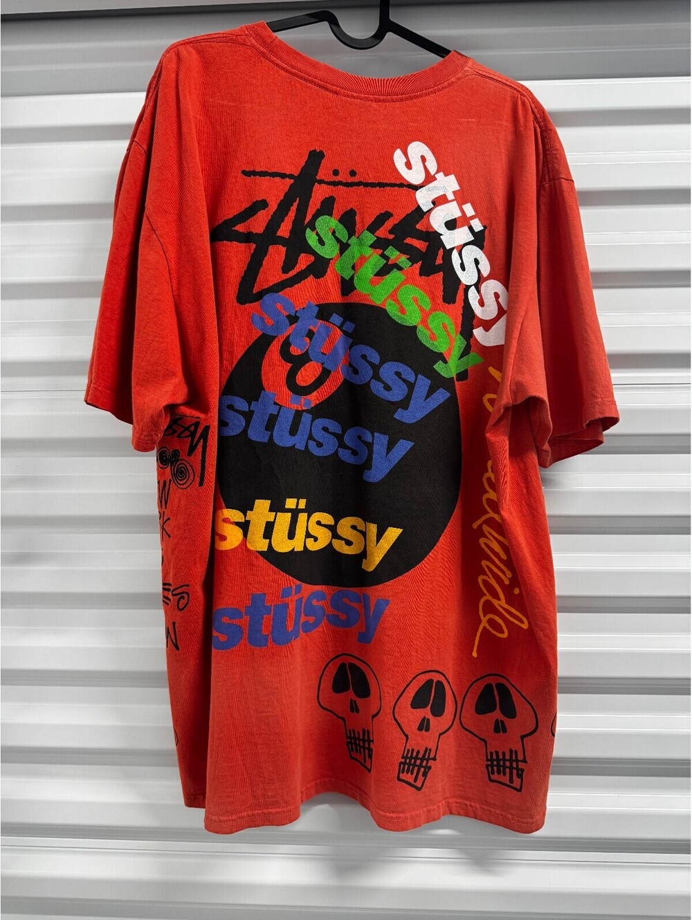 Stussy Test Strike Pigment Dyed Long Sleeve Tee Tomato L